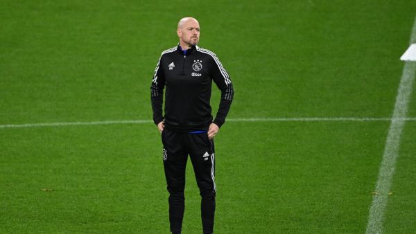 File photo taken on November 2, 2021 Ajax Amsterdam's Dutch head coach Erik Ten Hag takes part in a training session in Dortmund. (Photo by Ina FASSBENDER / AFP)