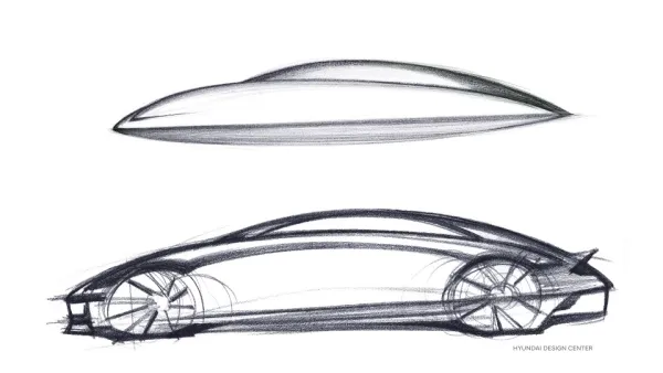 Hyundai Motor’s IONIQ 6 Teased In Concept Sketch