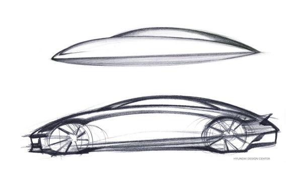 Hyundai Motor’s IONIQ 6 Teased In Concept Sketch