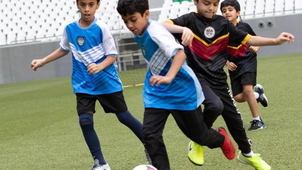 During the event Students From QF School Get Football Fever At Education City Stadium As Their International Tournament Ends