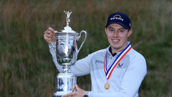 Matt Fitzpatrick got his hands in the U.S. Open trophy (Photo: Supplied)