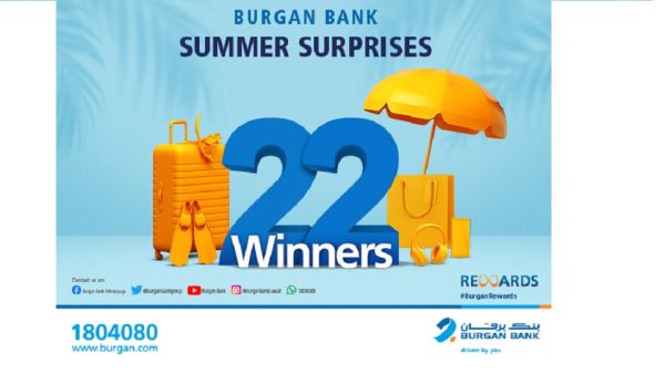 Burgan Bank Announces Winners of its Summer Power of 22 Campaign