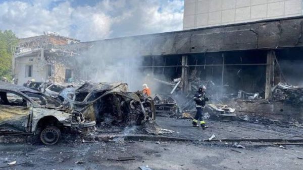 Vinnytsia after being attacked with Russian missiles. (Twitter/ @GoncharenkoUa) Vinnytsia