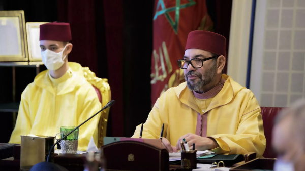 Morocco's King (R) and his son 