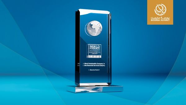 Prestigious accolade reflects the company’s enduring commitment to promoting Corporate Sustainability within the Kuwaiti capital market Boursa Kuwait crowned Most Sustainable Company in the Financial Services Industry by World Finance