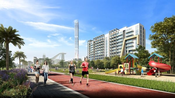Riviera - Outdoors I. Azizi Developments Collaborates With Modern Gardens Landscaping For Riviera’s Phase 3