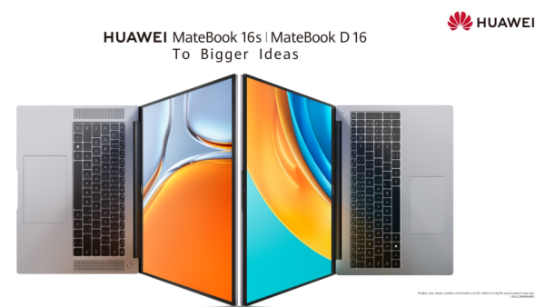 The New HUAWEI 16-inch Laptops Depicted: HUAWEI MateBook D 16 and HUAWEI MateBook 16s