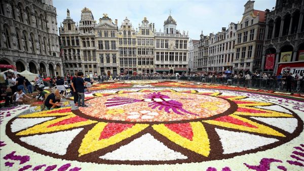 Flower Carpet outside Brussels City Hall 