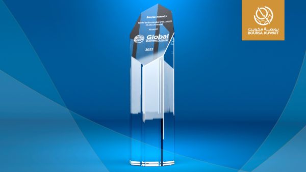 Boursa Kuwait wins “Most Sustainable Practices in ESG for 2022” award from Global Business Outlook