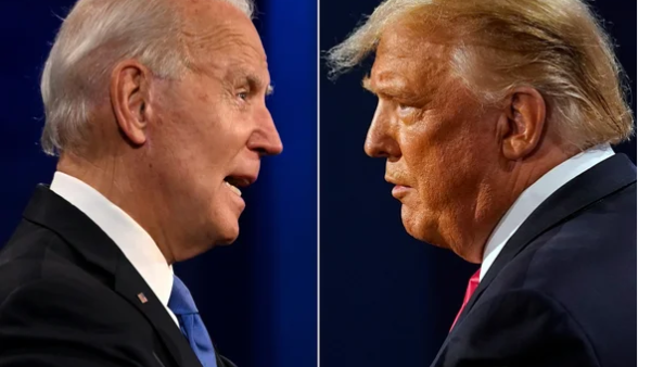 Biden (L) Trump