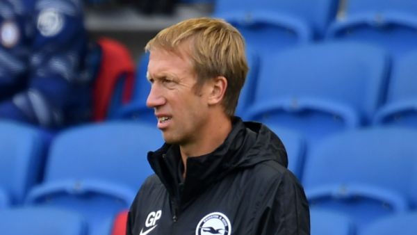 Brighton's English manager Graham Potter looks on from the touchline during the pre-season friendly football match between Brighton and Hove Albion and Chelsea at the American Express Community Stadium in Brighton, southern England on August 29, 2020. The game is a 'pilot' event where a small number of fans will be present on a socially-distanced basis. The aim is to get fans back into stadiums in the Premier League by October. / AFP / Glyn KIRK