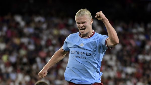 Jack Grealish scored his first goal this season and Erling Haaland extended his record-breaking hot-streak as Manchester City powered to a 3-0 win over 10-man Wolves on Saturday.