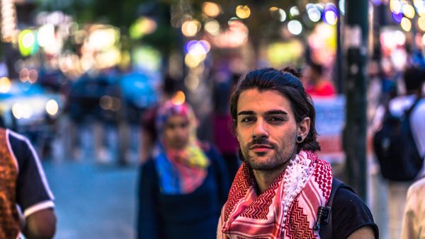 Pedestrian in downtown Amman