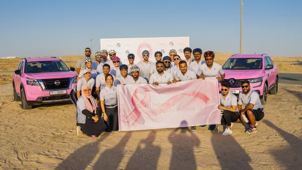 Arabian Automobiles and The Cycle Hub drive their support for breast cancer awareness 