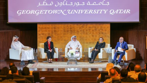 During the event Georgetown’s Arabic Book Club at QF Hosts H.E. Hamad bin Abdulaziz Al-Kuwari for a discussion of Qatari Cultural Diplomacy