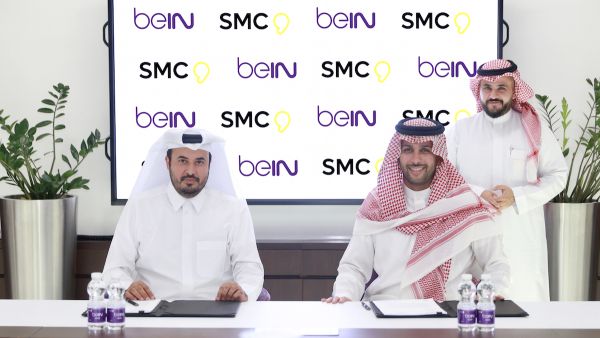 Mohammad Al-Subaie, CEO of beIN MENA & Khalid Waleed Alkhudair, CEO of SMC (Image credit: beIN Media Group)