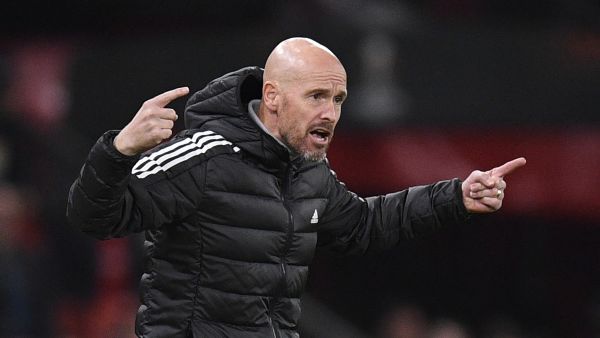 Manchester United's Dutch manager Erik ten Hag gestures on the touchline during the UEFA Europa League Group E football match between Manchester United and Omonoia Nicosia, at Old Trafford stadium, in Manchester, north-west England, on October 13, 2022. (Photo by Oli SCARFF / AFP)