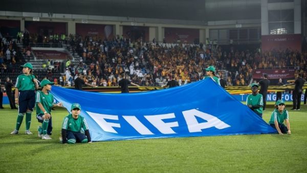 During the event Fifa Global Partner Dalian Wanda Teams up With QF To Give Qatar’s Youth the Chance to Fly the Fifa Flag