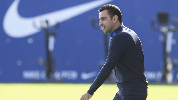 Barcelona's Spanish coach Xavi arrives for a training session at the Joan Gamper training ground in Sant Joan Despi, near Barcelona on October 25, 2022, on the eve of their UEFA Champions League 1st round, group C football match between FC Barcelona and Bayern Munich. (Photo by Josep LAGO / AFP)