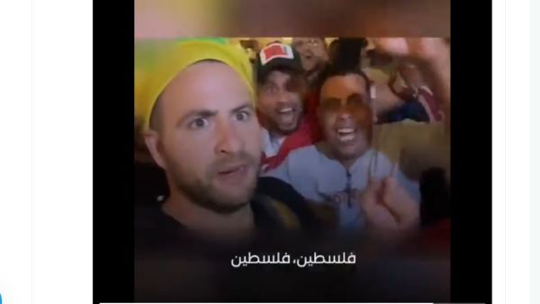 حاول هوخمان ان يسوق نفسه داعية سلام في مونديال قطر 2022 الا انه صدم بحجم الدعم الشعبي لفلسطين 