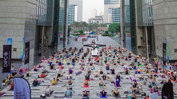 DIFC Yoga under The Gate DIFC’s ‘fitness hub’ offers free and exciting activities – from yoga under the gate to zumba classes