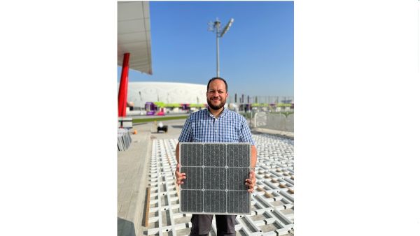 Mohammad AlGammal SUNPave Co-Founder. QF Partner University Staff Develop Walkable Solar Tiles for Use at FIFA World Cup Qatar 2022