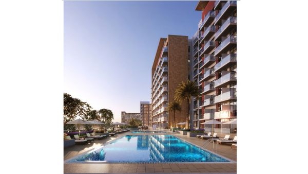 Riviera - Pool Render. Azizi Developments partners with German ista International GmbH for the supply of BTU meters