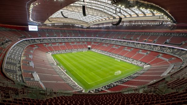 A handout picture received from Qatar's Supreme Committee for Delivery and Legacy on November 20, 2020, shows a view of the FIFA WC2022 al-Bayt Stadium in al-Khor north of the Qatari capital. / AFP / Qatar’s Supreme Committee for Delivery and Legacy 