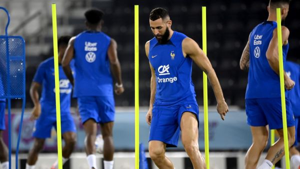 Karim Benzema has been struggling with a thigh problem since October and has played less than half an hour of football in his club's last six games. (Photo by FRANCK FIFE / AFP)
