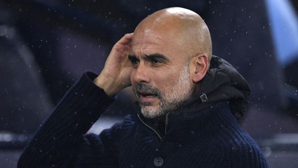 Manchester City's Spanish manager Pep Guardiola looks on ahead of the UEFA Champions League group G football match between Manchester City and Sevilla at the Etihad Stadium in Manchester, north west England on November 2, 2022. (Photo by Oli SCARFF / AFP)