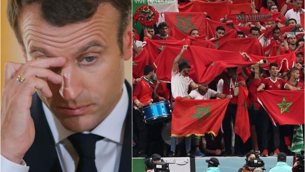 الجماهير المغربية تستفز الرئيس الفرنسي إيمانويل ماكرون