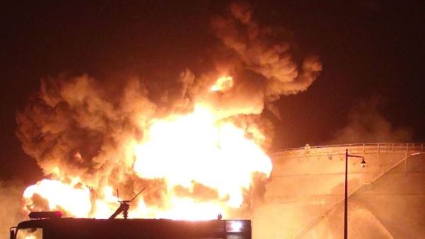  حريق "اندلع بمصفى النفط على طريق كوير – أربيل"