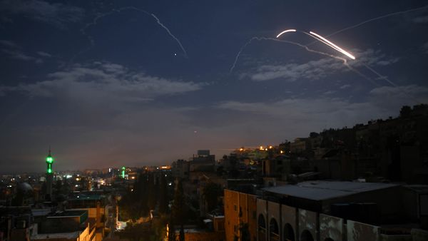 An Israeli strike over Syria