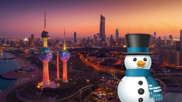 الثلوج تغطي الكويت لأول مرة منذ سنوات