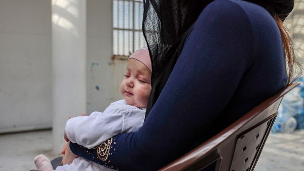 Woman with her baby in Lebanese prison 