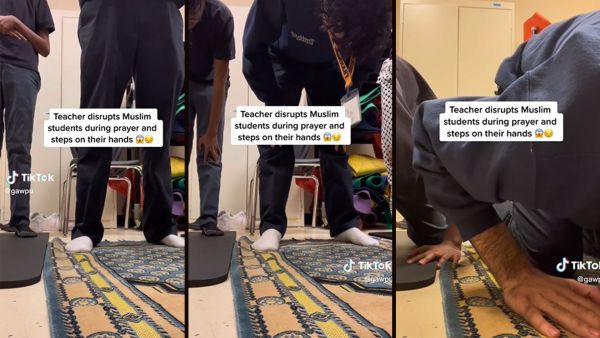 Muslim Students were allegedly interrupted by a teacher