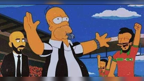 A photoshopped image showing The Simpsons predicting Morocco's World Cup victory. (Facebook) World Cup