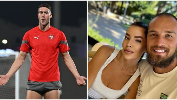 الحارس بريدراج راجكوفيتش مع زوجته آنا كاكيتش - دوشان فلاهوفيتش