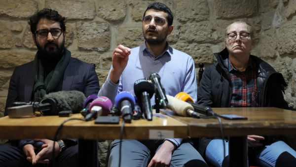 مؤتمر صحفي للمجلس الديموقراطي الكردي في فرنسا (أ ف ب)