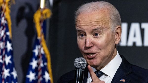 U.S. President Joe Biden speaks to supporters at the National Action Network's Annual Martin Luther King Day Breakfast on January 16, 2023 in Washington, DC. Tasos Katopodis/Getty Images/AFP Joe Biden