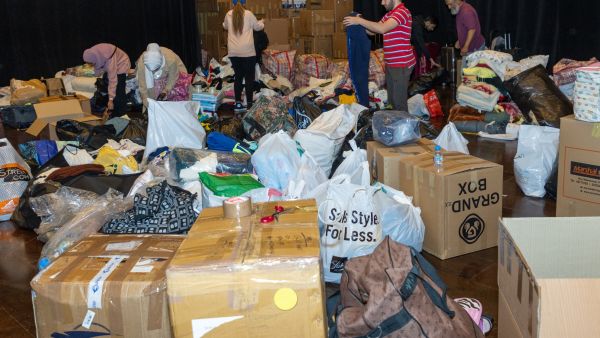 During the event Qatar Community Donates Clothing and Food as Well as Their Time To Help Those Most in Need