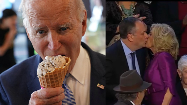 Jill Biden innocently kissed Kamala Harris' husband