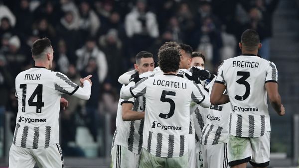 during the Italian Serie A football match between Juventus and Atalanta at the Juventus Stadium in Turin, on January 22, 2023. (Photo by Isabella BONOTTO / AFP)