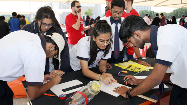 Teams of future scientists and engineers faced off with their DIY water rockets Emirates Aviation University and Boeing inspire students to hone STEM skills