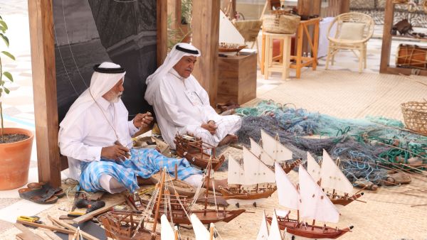 During the event the public interacts with indigenous practices displayed at earthna village at barahat msheireb