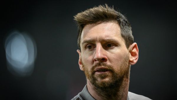 Paris Saint-Germain's Argentine forward Lionel Messi is seen during the French L1 football match between Stade Brestois 29 (Brest) and Paris Saint-Germain FC at Stade Francis-Le Ble in Brest, western France on March 11, 2023. (Photo by LOIC VENANCE / AFP)