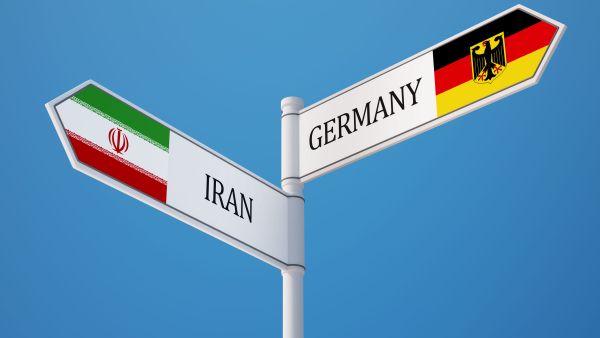 Germany and Iran's flags