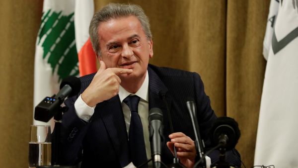 Lebanon's Central Bank Governor Riad Salameh speaks during a press conference at the bank's headquarters in Beirut on November 11, 2019. FP / JOSEPH EID Central Bank
