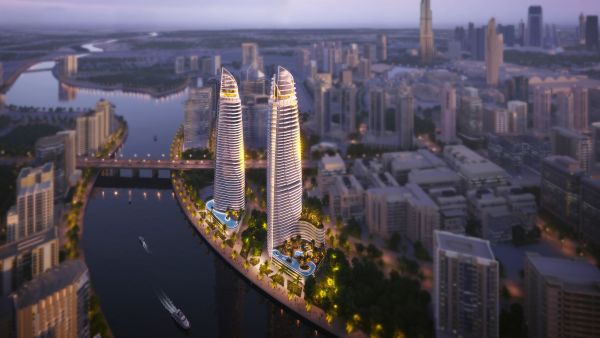 Canal Heights 2 Exterior. DAMAC Launches Canal Heights 2 on Dubai Canal