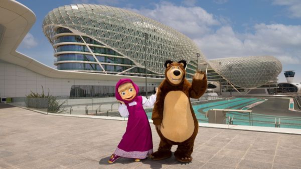 Masha & The Bear at Yas Marina Circuit. Spotted: Masha and The Bear seen enjoying Yas Island’s leading attractions ahead of the weekend show